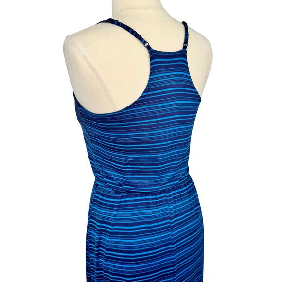 Lauren Conrad Womens Blue Striped Racerback Maxi Dress Size Small Casual Resort - Picture 8 of 12